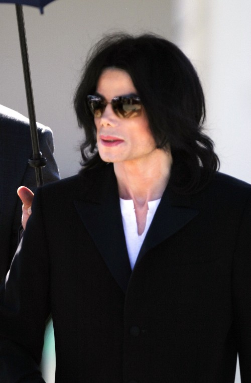 SANTA MARIA, CA - MARCH 10: Michael Jackson  leaves The Santa Maria Superior Courthouse in Santa Mar